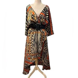 Fashion Nova kyana Belted Maxi dress size M